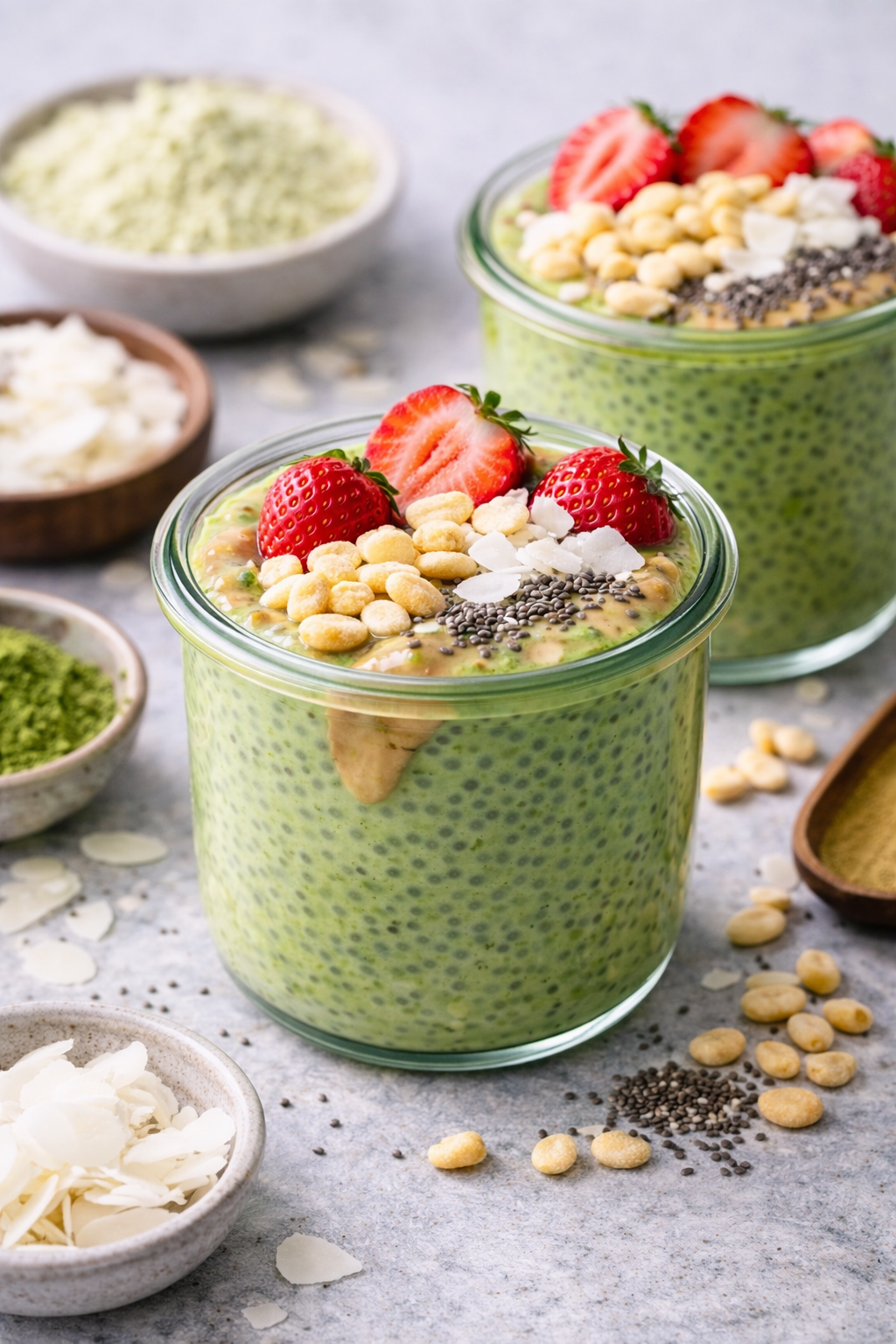 Matcha Chia Protein Pudding Recipe | Vegan Gluten-Free High Protein ...