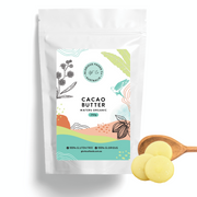 Cacao Butter Buttons Wafers Organic 250g - Glorious Foods | Gluten Free, Vegan - Retail Pack