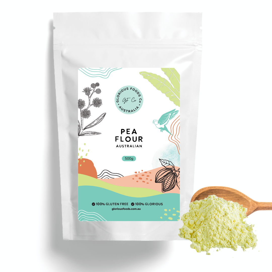 Pea Flour Australian Glorious Foods Co - 100% Gluten Free, High Protein high fiber 500g Retail Pack