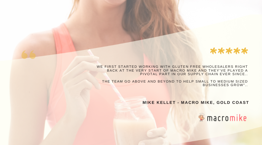 Testimonial - Why Choose Gluten Free Wholesalers for your Ingredient Supply. Macro Mike explains why Gluten Free Wholesalers has formed part of their success 